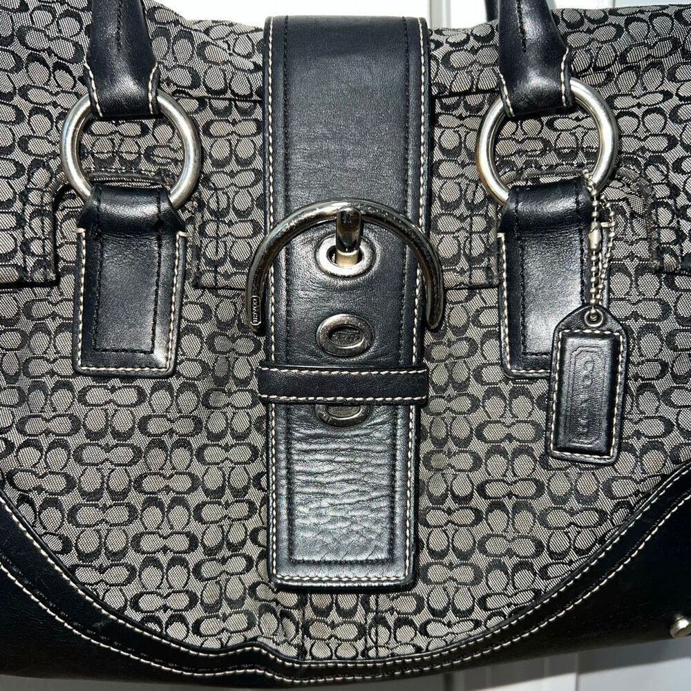 Coach Vintage Y2K Soho Signature Jacquard C Canvas Satchel Hobo Bag K0785-F10929 - Picture 14 of 15